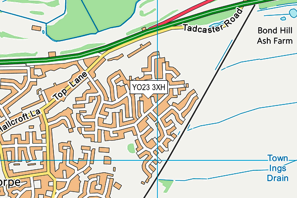 YO23 3XH map - OS VectorMap District (Ordnance Survey)