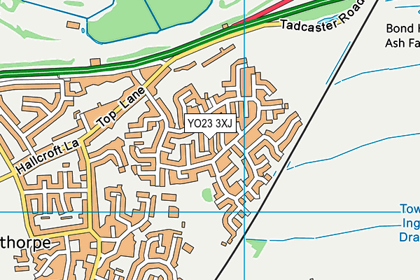 YO23 3XJ map - OS VectorMap District (Ordnance Survey)