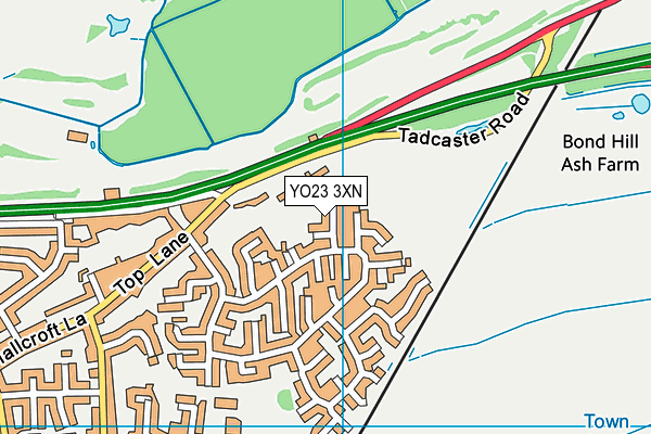 YO23 3XN map - OS VectorMap District (Ordnance Survey)