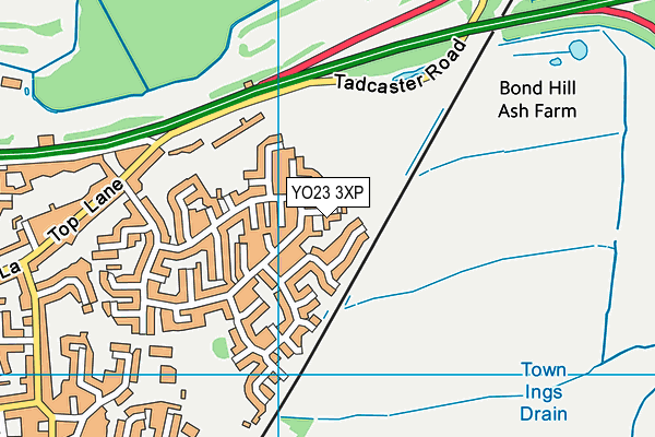 YO23 3XP map - OS VectorMap District (Ordnance Survey)