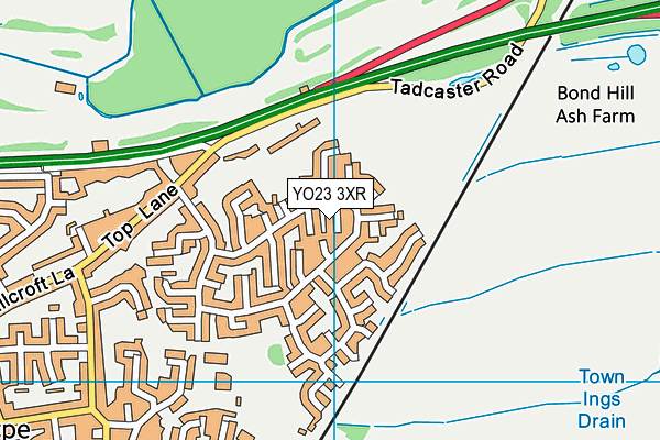 YO23 3XR map - OS VectorMap District (Ordnance Survey)
