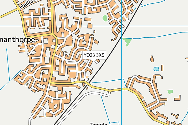 YO23 3XS map - OS VectorMap District (Ordnance Survey)