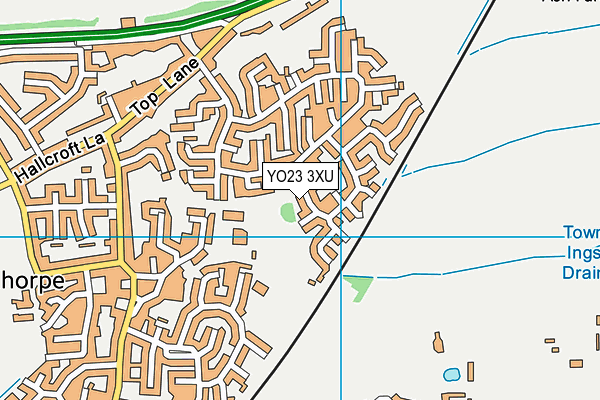 YO23 3XU map - OS VectorMap District (Ordnance Survey)