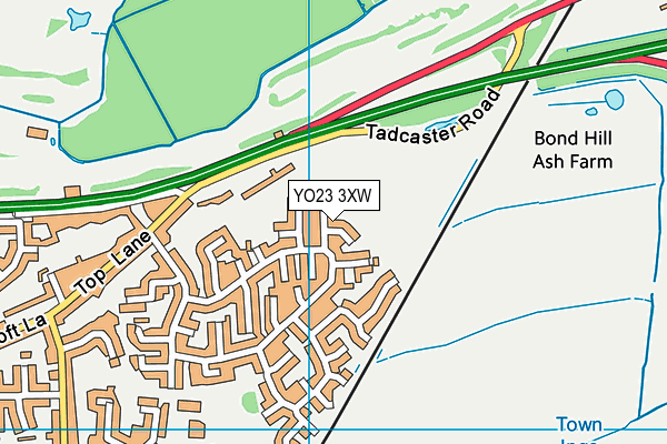 YO23 3XW map - OS VectorMap District (Ordnance Survey)