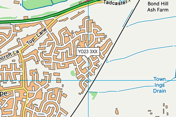 YO23 3XX map - OS VectorMap District (Ordnance Survey)