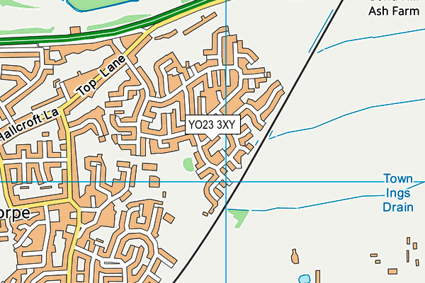 YO23 3XY map - OS VectorMap District (Ordnance Survey)