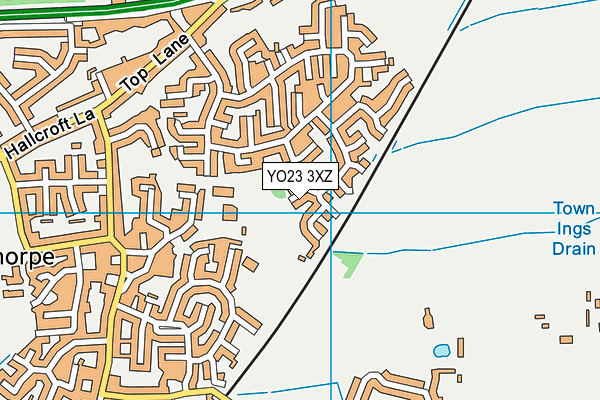 YO23 3XZ map - OS VectorMap District (Ordnance Survey)
