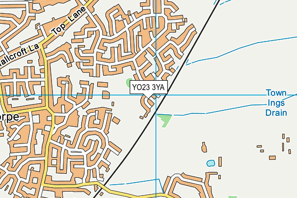 YO23 3YA map - OS VectorMap District (Ordnance Survey)