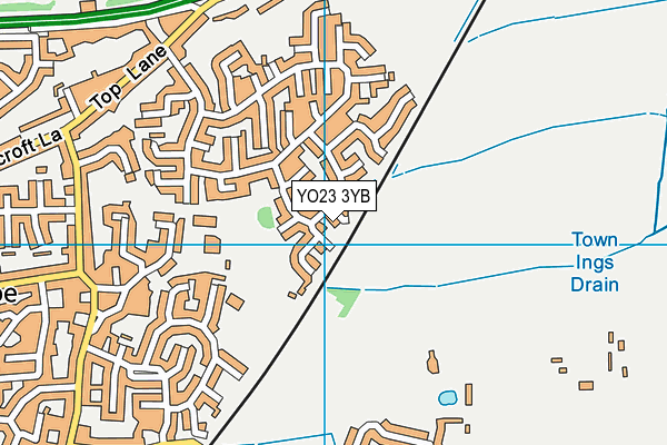 YO23 3YB map - OS VectorMap District (Ordnance Survey)