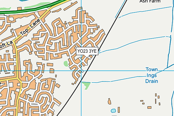 YO23 3YE map - OS VectorMap District (Ordnance Survey)