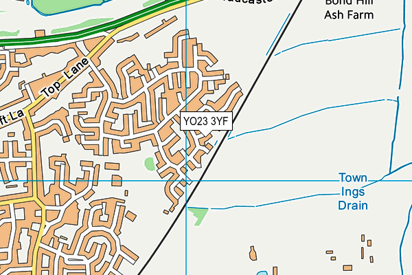 YO23 3YF map - OS VectorMap District (Ordnance Survey)