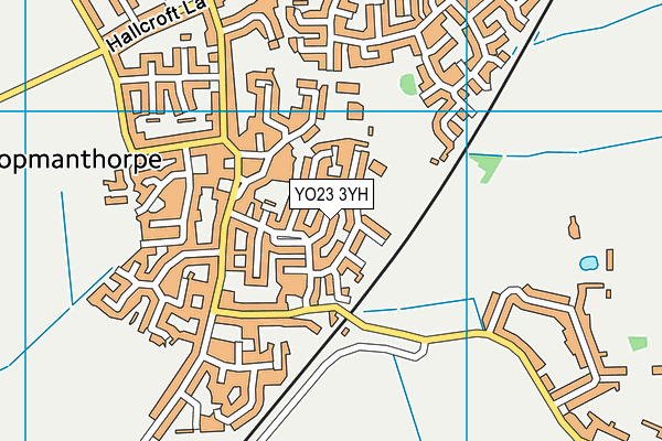 YO23 3YH map - OS VectorMap District (Ordnance Survey)