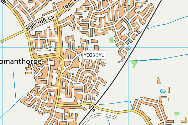 YO23 3YL map - OS VectorMap District (Ordnance Survey)