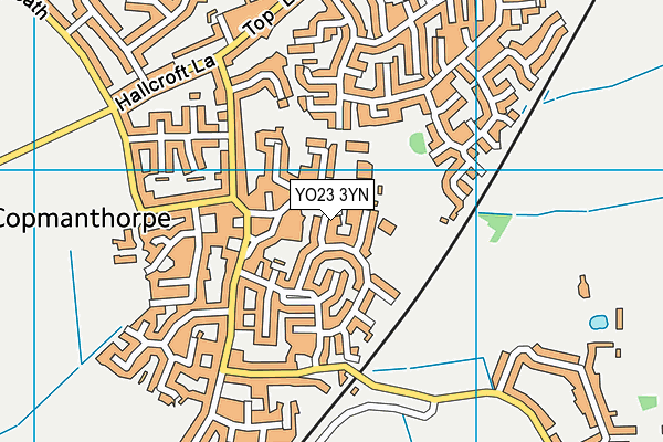 YO23 3YN map - OS VectorMap District (Ordnance Survey)