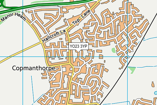 YO23 3YP map - OS VectorMap District (Ordnance Survey)