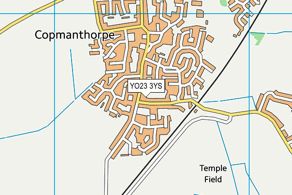 YO23 3YS map - OS VectorMap District (Ordnance Survey)