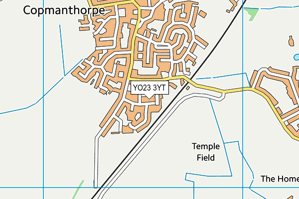 YO23 3YT map - OS VectorMap District (Ordnance Survey)