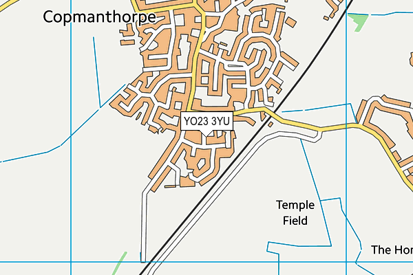 YO23 3YU map - OS VectorMap District (Ordnance Survey)