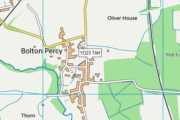 YO23 7AH map - OS VectorMap District (Ordnance Survey)