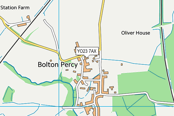 Bolton Percy Cricket Club map (YO23 7AX) - OS VectorMap District (Ordnance Survey)