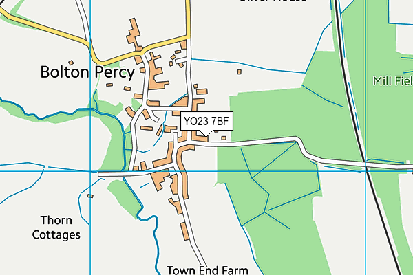 YO23 7BF map - OS VectorMap District (Ordnance Survey)