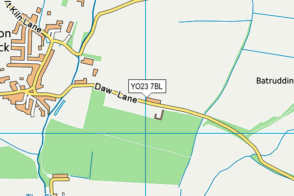YO23 7BL map - OS VectorMap District (Ordnance Survey)