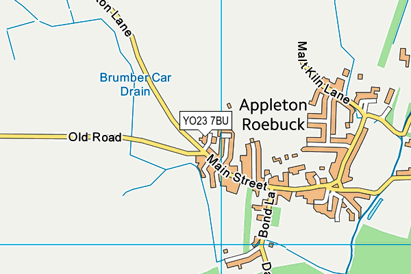 YO23 7BU map - OS VectorMap District (Ordnance Survey)