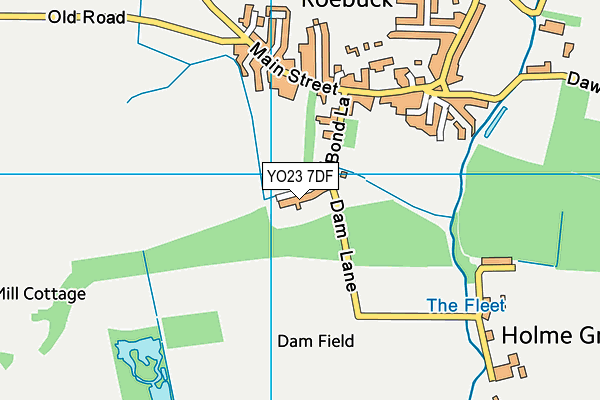 YO23 7DF map - OS VectorMap District (Ordnance Survey)