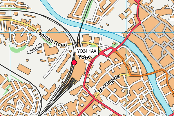 Principal York Hotel Health Club map (YO24 1AA) - OS VectorMap District (Ordnance Survey)