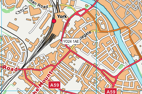 YO24 1AE map - OS VectorMap District (Ordnance Survey)