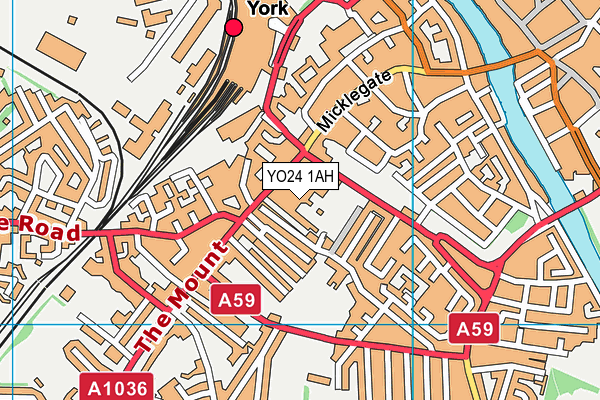 YO24 1AH map - OS VectorMap District (Ordnance Survey)