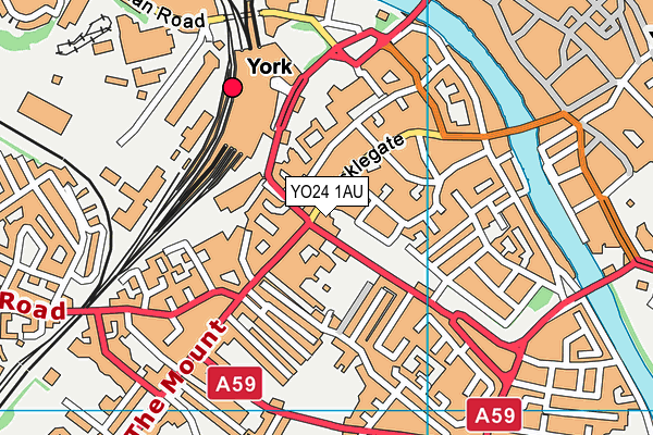 YO24 1AU map - OS VectorMap District (Ordnance Survey)
