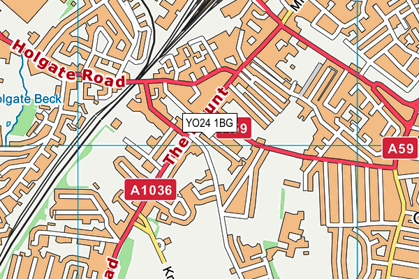 YO24 1BG map - OS VectorMap District (Ordnance Survey)