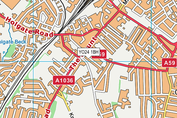 YO24 1BH map - OS VectorMap District (Ordnance Survey)