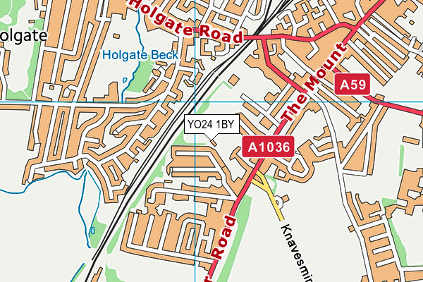 YO24 1BY map - OS VectorMap District (Ordnance Survey)