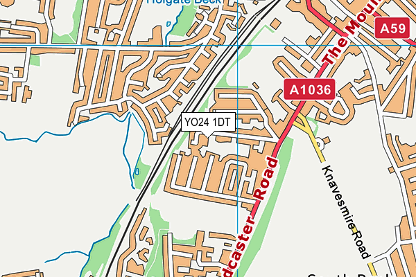 YO24 1DT map - OS VectorMap District (Ordnance Survey)