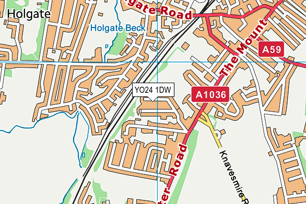 YO24 1DW map - OS VectorMap District (Ordnance Survey)