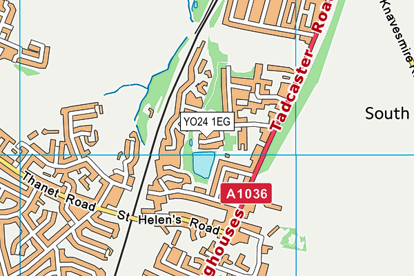 YO24 1EG map - OS VectorMap District (Ordnance Survey)