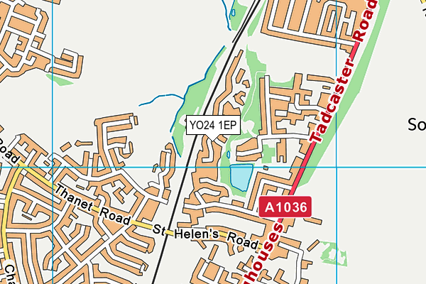YO24 1EP map - OS VectorMap District (Ordnance Survey)