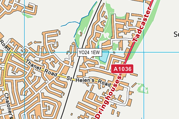 YO24 1EW map - OS VectorMap District (Ordnance Survey)