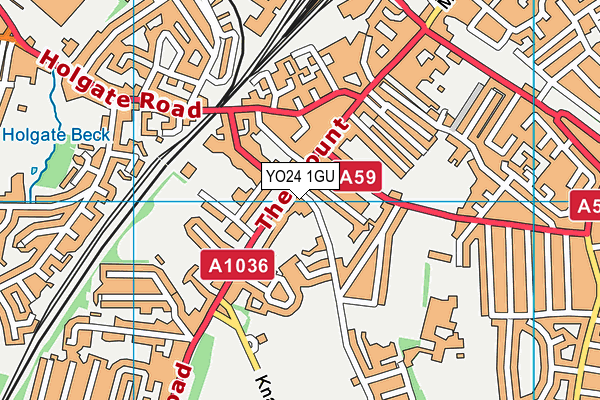 YO24 1GU map - OS VectorMap District (Ordnance Survey)