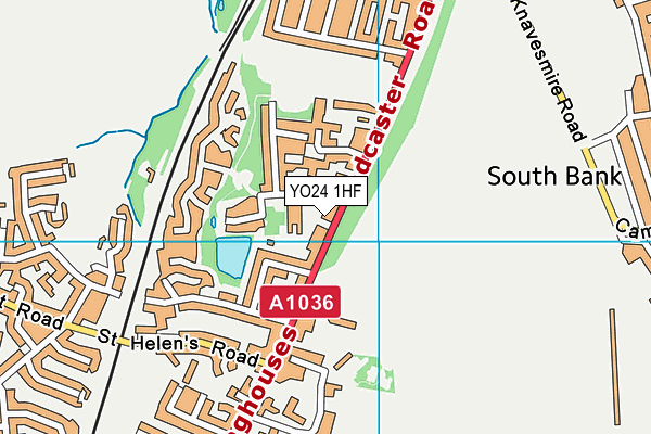 YO24 1HF map - OS VectorMap District (Ordnance Survey)