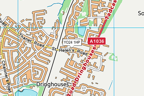 YO24 1HP map - OS VectorMap District (Ordnance Survey)