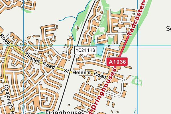 YO24 1HS map - OS VectorMap District (Ordnance Survey)