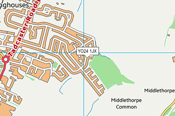 YO24 1JX map - OS VectorMap District (Ordnance Survey)