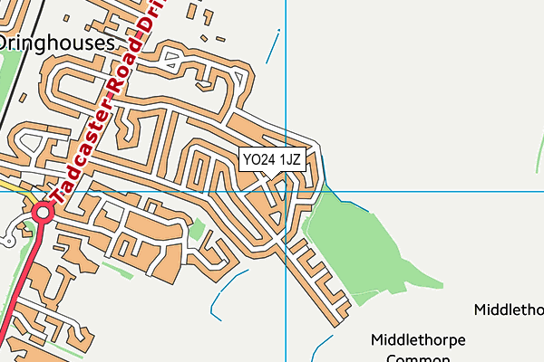 YO24 1JZ map - OS VectorMap District (Ordnance Survey)