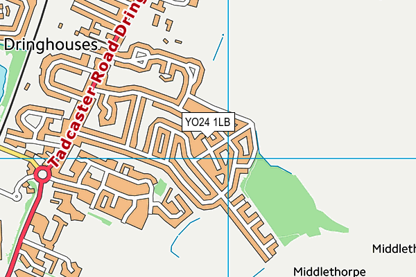 YO24 1LB map - OS VectorMap District (Ordnance Survey)