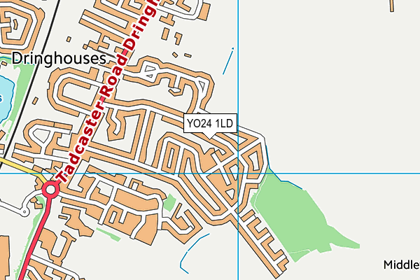 YO24 1LD map - OS VectorMap District (Ordnance Survey)