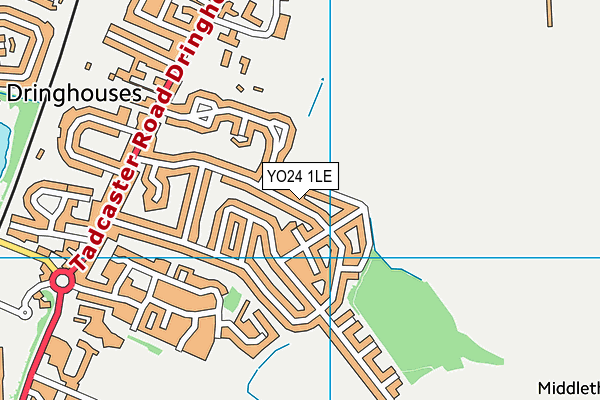 YO24 1LE map - OS VectorMap District (Ordnance Survey)
