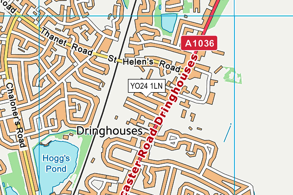 YO24 1LN map - OS VectorMap District (Ordnance Survey)